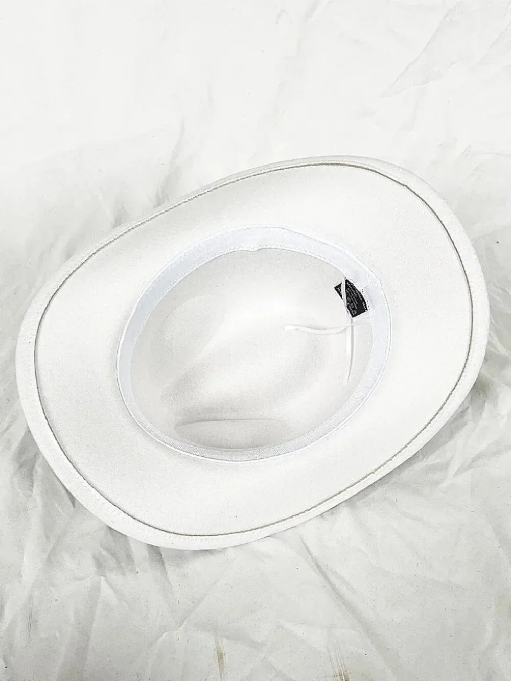 White Western Cowboy Hat Wide Brim Ranch Rodeo Cowgirl Festival Boho Costume Hat